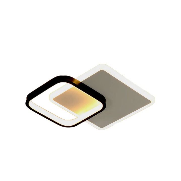 Alpica Led 24W, черно-бяла, квадратна