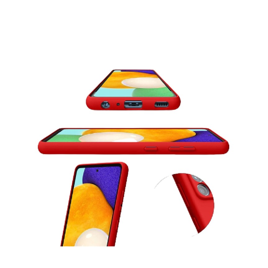 Husa silicon antisoc cu microfibra in interior compatibila cu Samsung Galaxy A53 5G Rosu