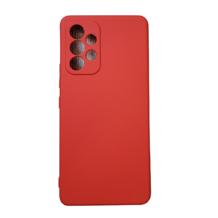 Противоударен силиконов калъф с микрофибърна вътрешност, съвместим с Samsung Galaxy A53 5G Red