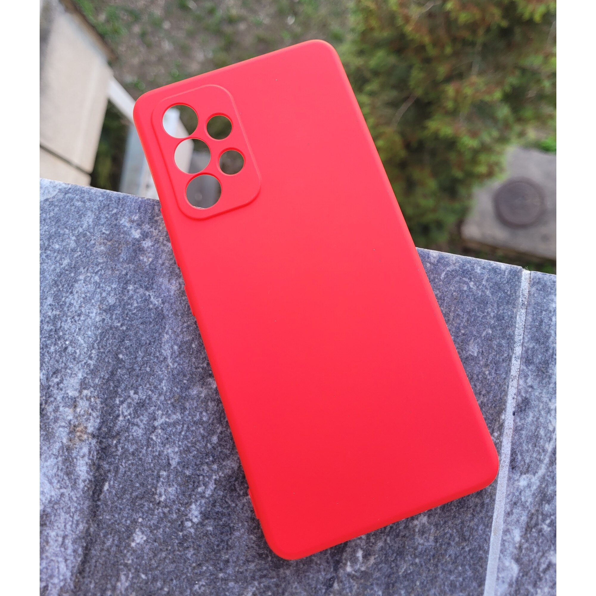 Husa silicon antisoc cu microfibra in interior compatibila cu Samsung Galaxy A53 5G Rosu