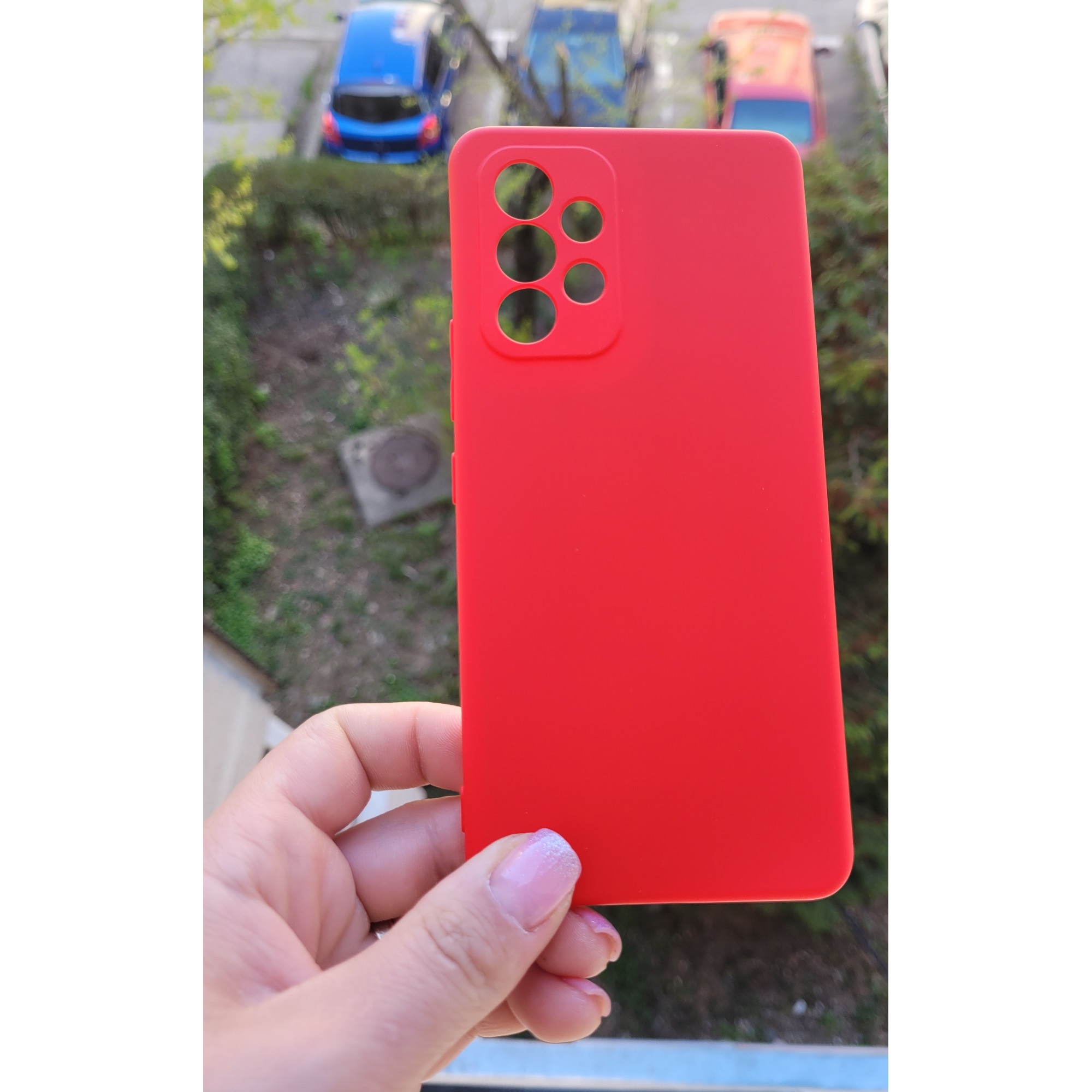 Husa silicon antisoc cu microfibra in interior compatibila cu Samsung Galaxy A53 5G Rosu