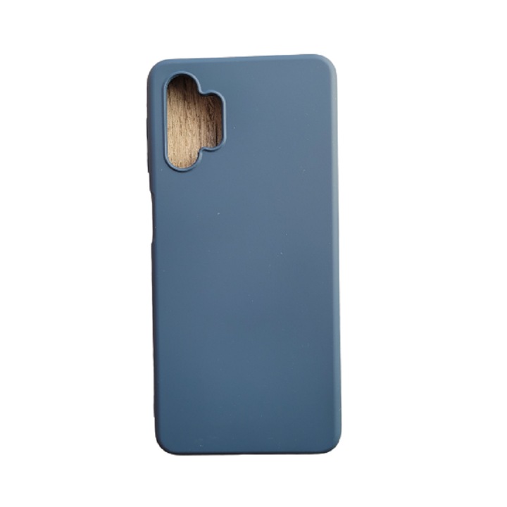 Husa silicon antisoc cu microfibra in interior compatibila cu Samsung Galaxy A13 4G Albastru