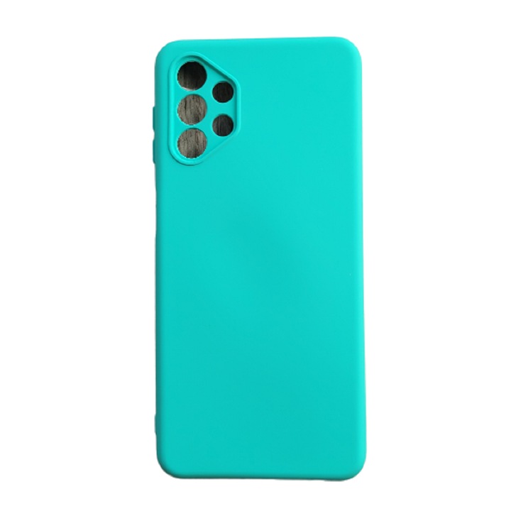Husa silicon antisoc cu microfibra in interior compatibila cu Samsung Galaxy A13 4G Turcoaz