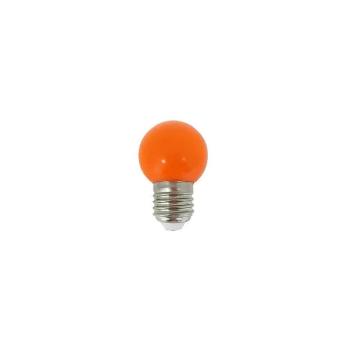 LightMe LED fényforrás kisgömb forma E27 1W narancssárga (LM85255) (LM85255)