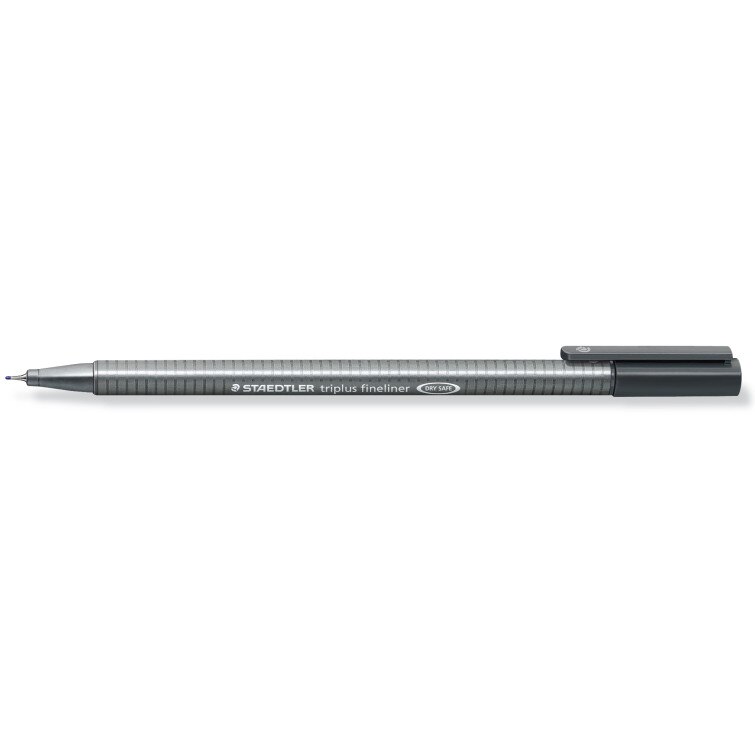 Fineliner Staedtler Triplus 0.3mm gri inchis ST-334-8