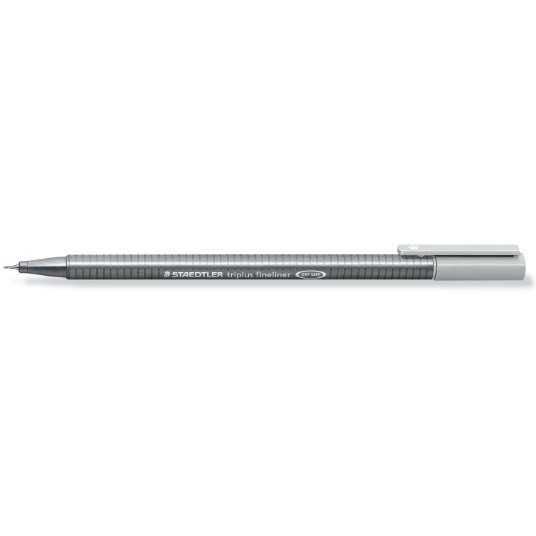 Fineliner Staedtler Triplus 0.3mm gri deschis ST-334-82
