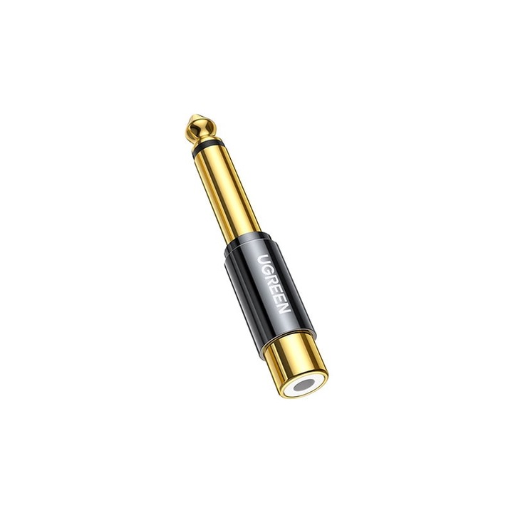 Ugreen 80731 AV169 RCA átalakító adapter (6.35 mm Jack dugó – RCA aljzat) aranyozott