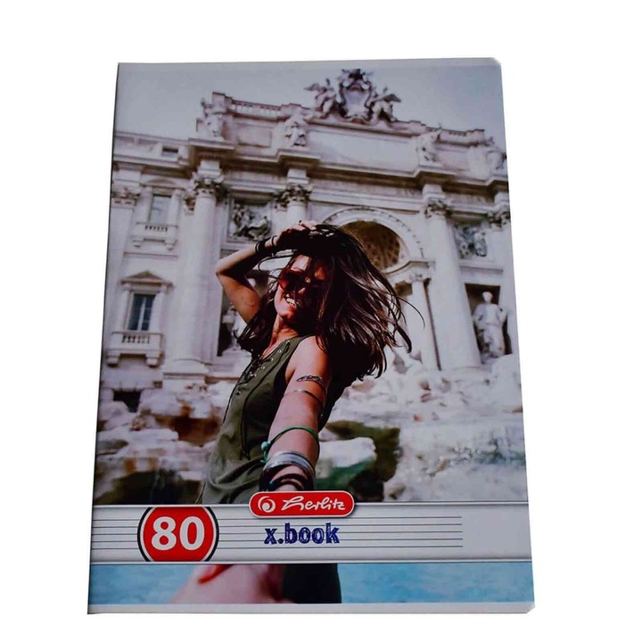 Caiet format A4, 80 file dictando, motiv follow me, herlitz