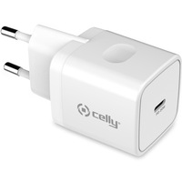 Incarcator retea Celly Qualcomm 3.0 SmartCharge, 1USB-C, 20W, Alb