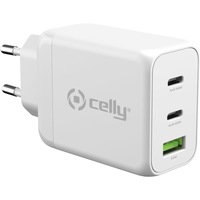 Incarcator retea Celly Qualcomm 3.0 SmartCharge, 1USB-A 2USB-C, alb, 65W