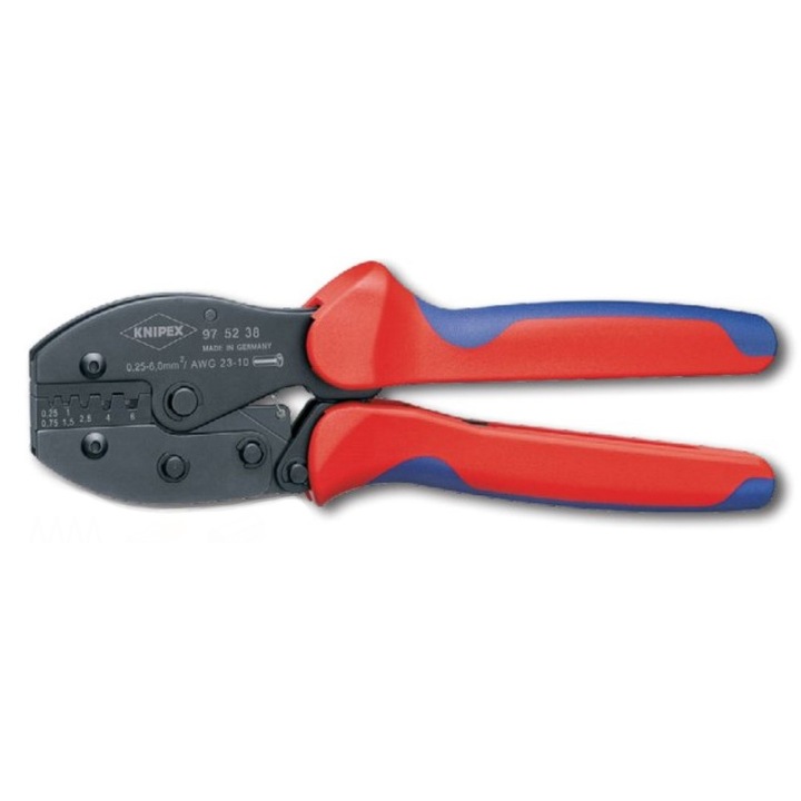 Клещи за кримпване Preciforce, L 220 mm, капацитет 0,5-1 / 1,5-2,5 / 4-6 mm2, Awg 20 - 10