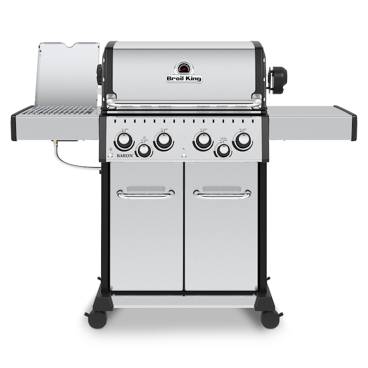 Gratar Baron S490 IR (2021) BROIL KING Maison Mex, 145 x 61 x 116cm, gri