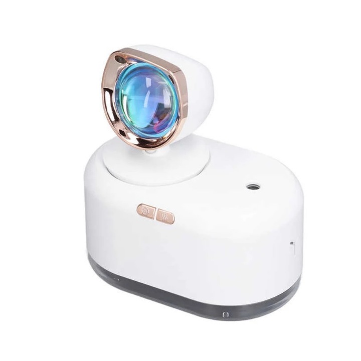 Pulverizator de camera cu USB reincarcabil, portabil umanizat in asteptare lunga, rezervor de apa de 300 ml, baterie de 2000 mAh pentru birou Alb