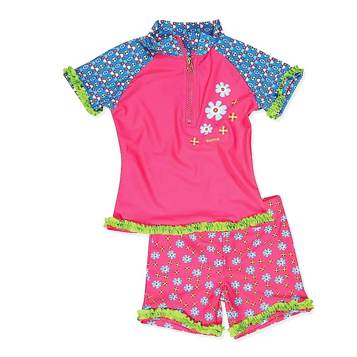 Детски бански с uv защита, Playshoes, Flowers, момичета, многоцветен