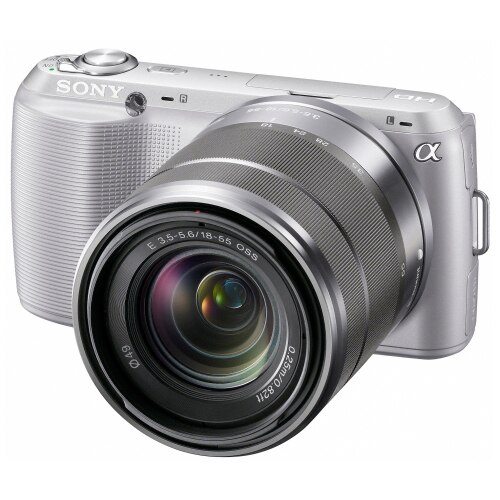 Sony NEX-C3, 16.2MP, Silver + Double Kit 16mm + 18-55mm - eMAG.ro