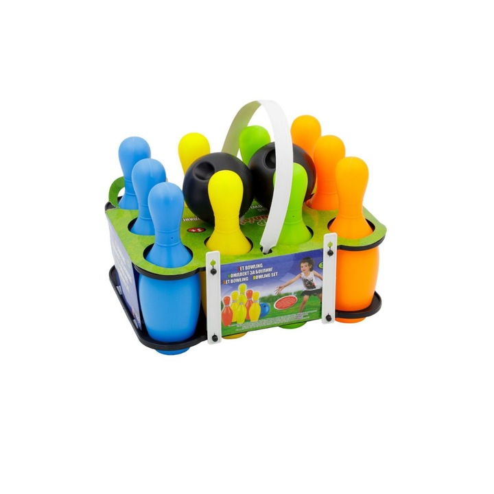 Set bowling pentru copii, 10 popice si 2 bile