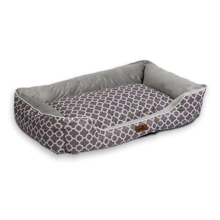 IdealSTORE Kutya- és macskaágy, 100 x 70 cm, Magasság 25 cm, Karcálló, Barna