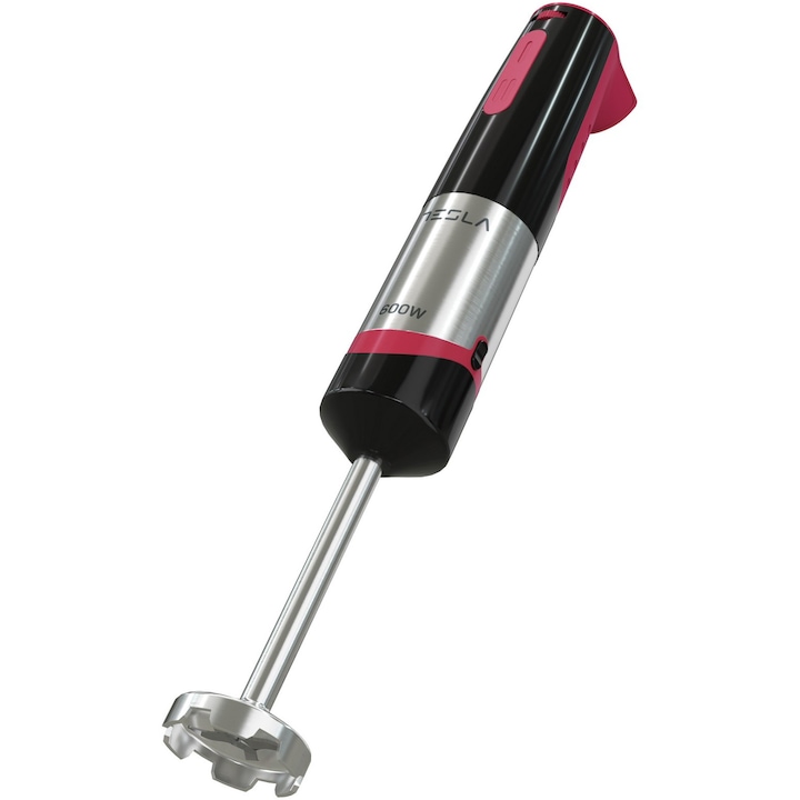Mixer vertical Tesla HB300BX, 600W, 2 viteze, negru/ rosu inox