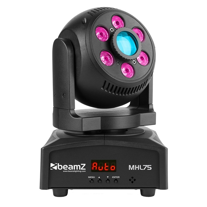 Movinghead cu efect Spot/Wash, DMX, LED RGBW, BeamZ MHL75