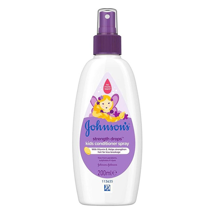 Set 3 x Balsam Spray Johnson's Baby, pentru Par Rezistent, 200 ml