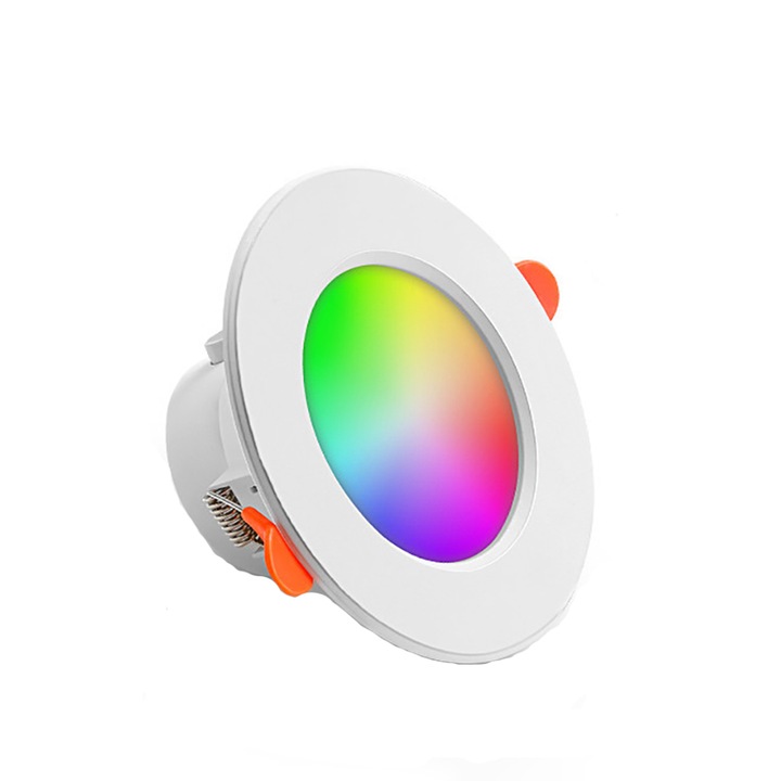 Spot LED Downlights, BOMSTOM, RGB, Smart, 10 W, Control Bluetooth/APP, IP44, Alb