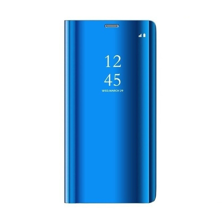 Husa protectie Clear View, pentru Samsung Galaxy J7 2017, Flip Cover, Albastru, TEO-BBL5477