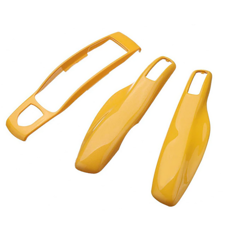 Carcasa protectie cheie Porsche Cayenne Panamera Boxster Macan 911 galben