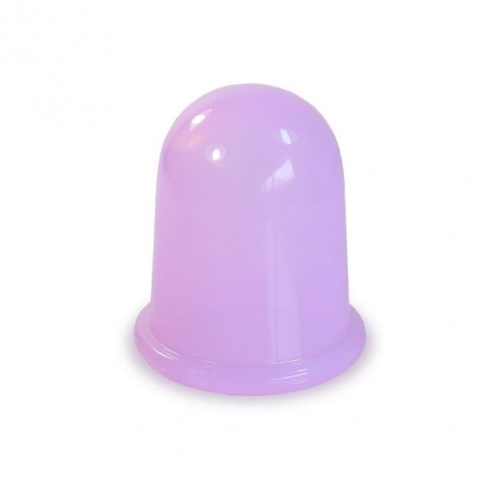 Ventuza Medie din Silicon Moale pentru masaj Corporal Anticelulitic 5.5 x 5.5 cm Culoarea Violet