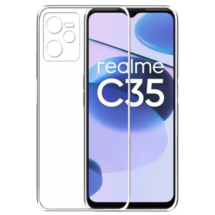 Калъф Case за Realme C35, Силикон, Прозрачен
