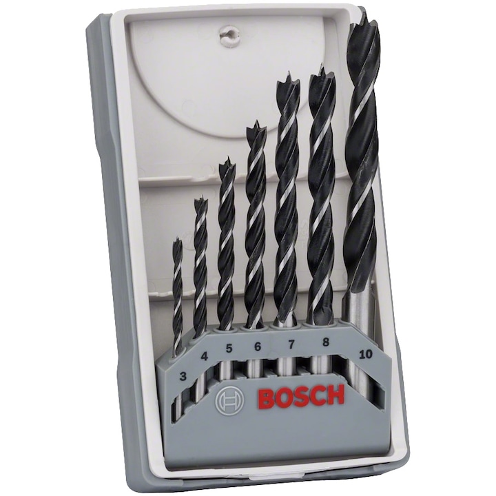 Set X-Pro Line 7 burghie pentru lemn Bosch, 3-10 mm diametru