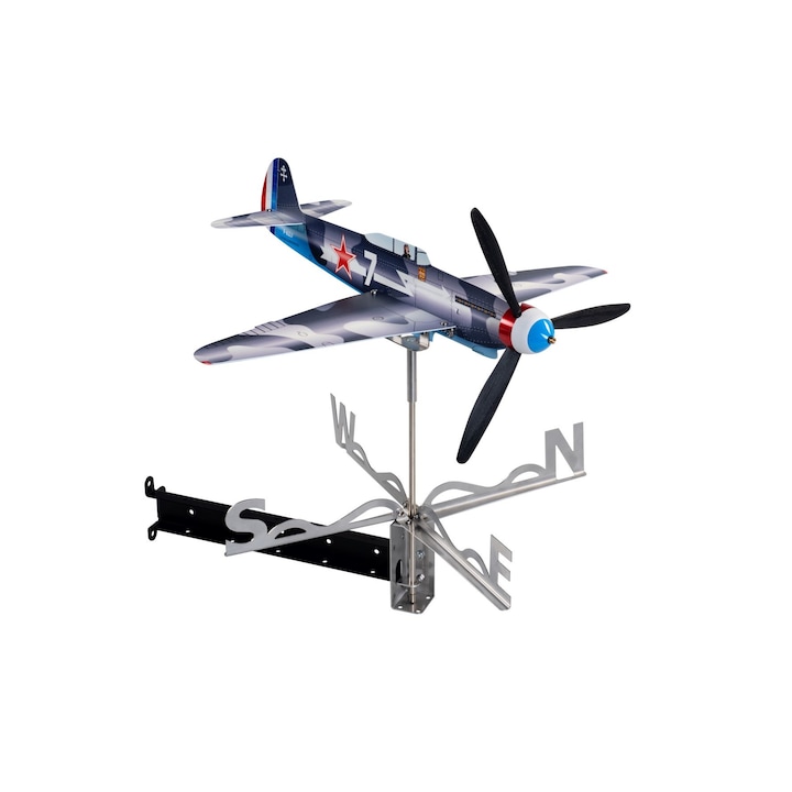 Catch Your Wind Repülőgép modell, Dekoratív szélkakas, vadászgép, rozsdamentes acél