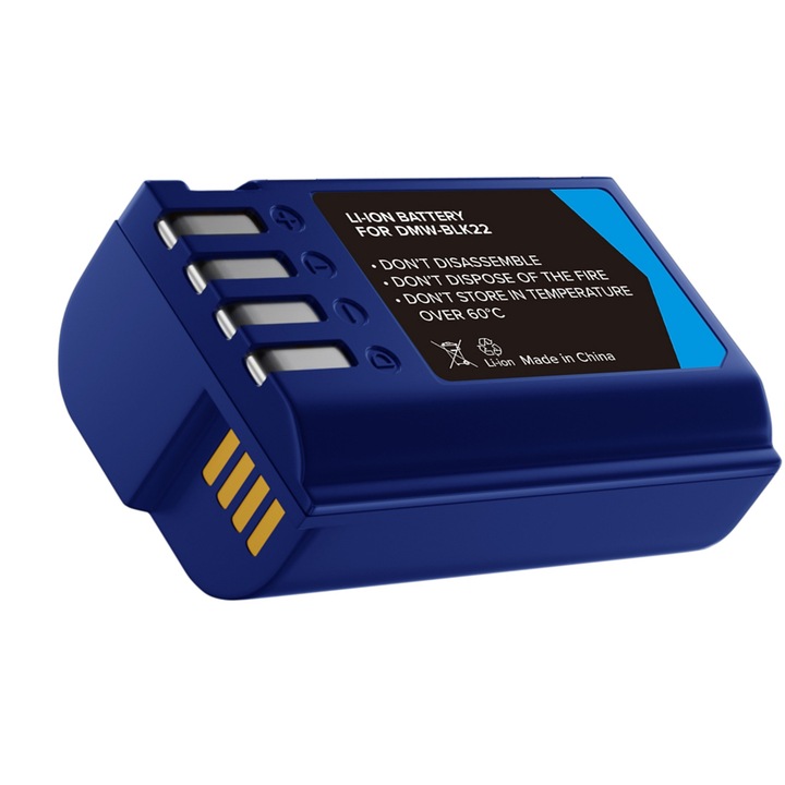 Baterie pentru Panasonic DMW-BLK22, Newell, 2300 mAh, Albastru