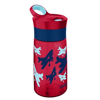 Sticla de apa pentru copii - GRACIE Cardinal Red Airplanes 420 ml, Contigo Sticla de apa pentru copii - GRACIE Cardinal Red Airplanes 420 ml, Contigo