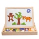 Puzzle magnetic din lemn si tabla 3 in 1 - Tablita educativa