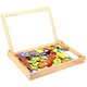 Puzzle magnetic din lemn si tabla 3 in 1 - Tablita educativa