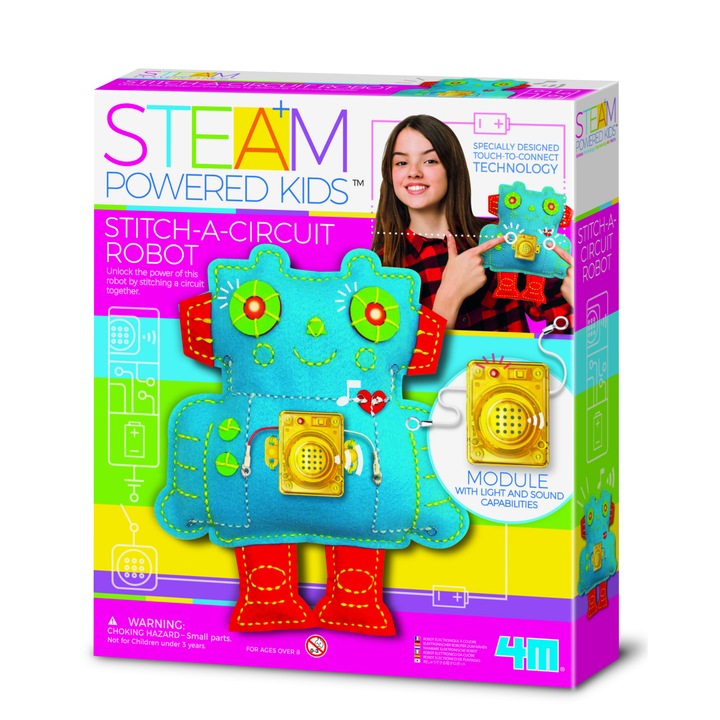 Kit stiintific - Coase un circuit, STEAM Kids, plastic, 4M, +7 ani