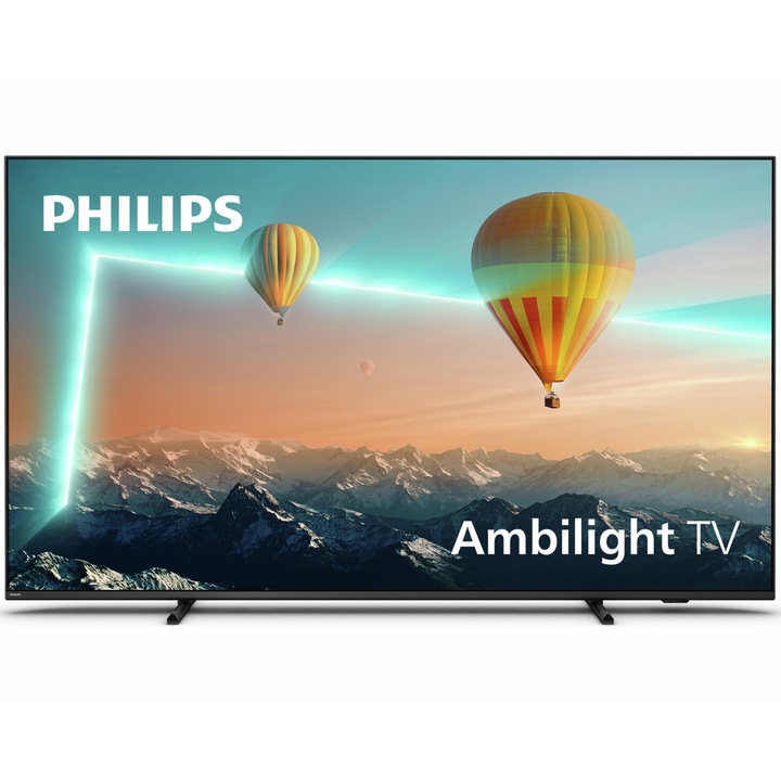 Televizor Philips Ambilight LED 43PUS8007, 108 cm, Smart Android, 4K Ultra HD, Clasa F