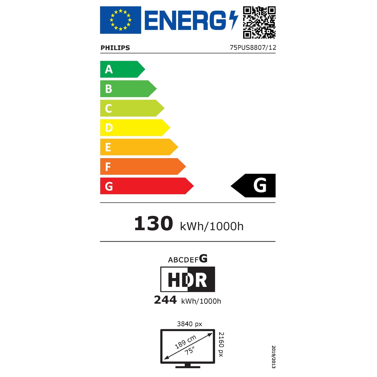 Televizor Philips Ambilight The One LED 75PUS8807, 189 cm, Smart Android, 4K Ultra HD, 100Hz, Clasa G