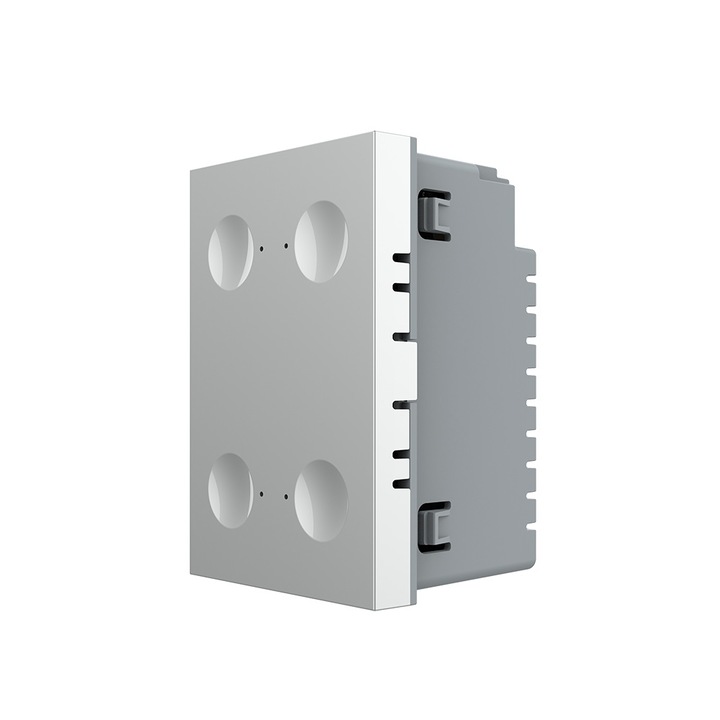 Modul intrerupator cvadruplu cu touch Livolo, protocol ZigBee, standard Italian, Serie noua, Gri, C9-VL-FC4Z-3IP