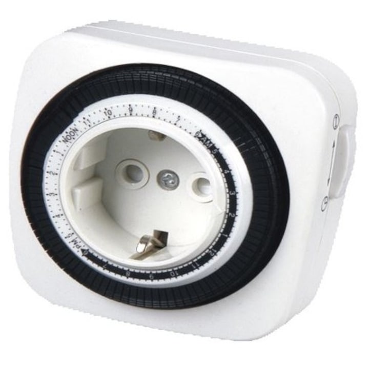 Priza cu temporizator mecanic ENTAC mini 24h, 48 programe