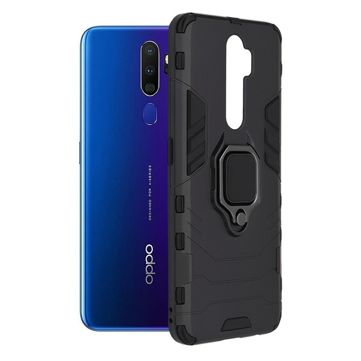Кейс за Oppo A9 2020, Techsuit Silicone Shield, черен