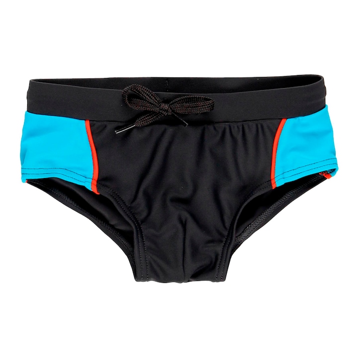 Slip baie baiat Boboli, lycra extra life, gri/albastru, 7 ani, 122 cm