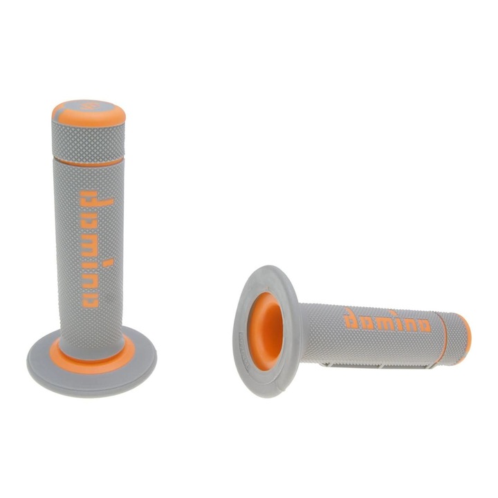 Set prindere ghidon off-road, Domino, Gri/portocaliu