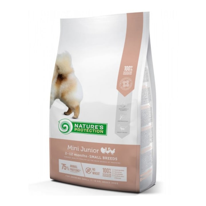 Hrana uscata pentru caini Natures Protection Mini Junior, 7.5Kg