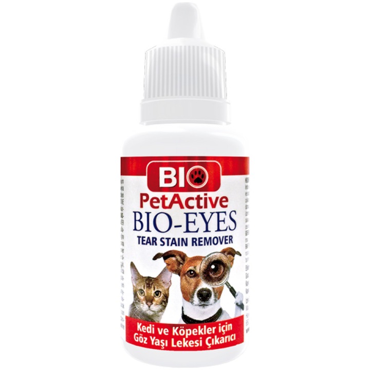 Solutie pentru petele de lacrimi la caini si pisici Biopet Bio Eyes, 50ml