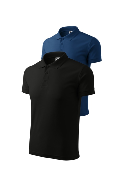 2 db-os férfi póló szett, Malfini, mix 95, Fekete/Midnight Blue