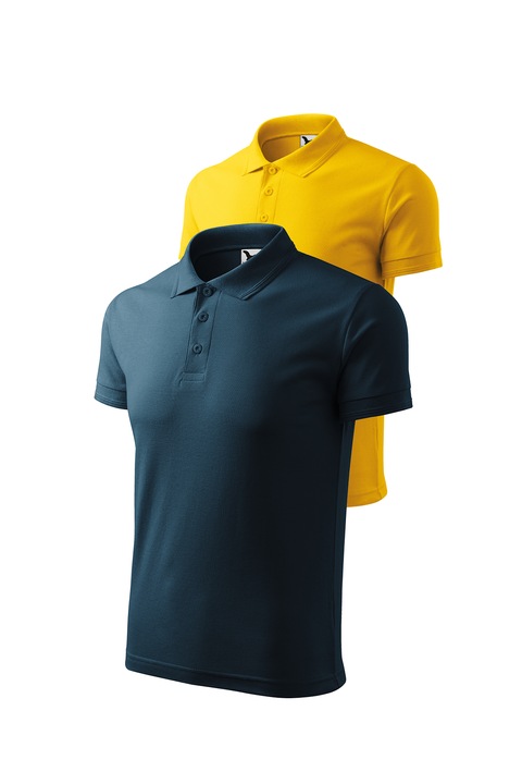 Set 2 tricouri polo pentru barbati, Malfini, mix 24, Galben/Bleumarin