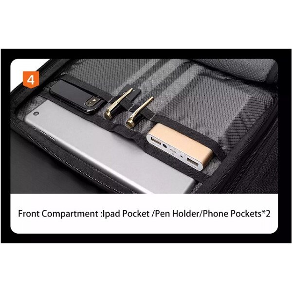 Rucsac laptop City Arctic Hunter, impermeabil, 15.6", negru, model AHB461