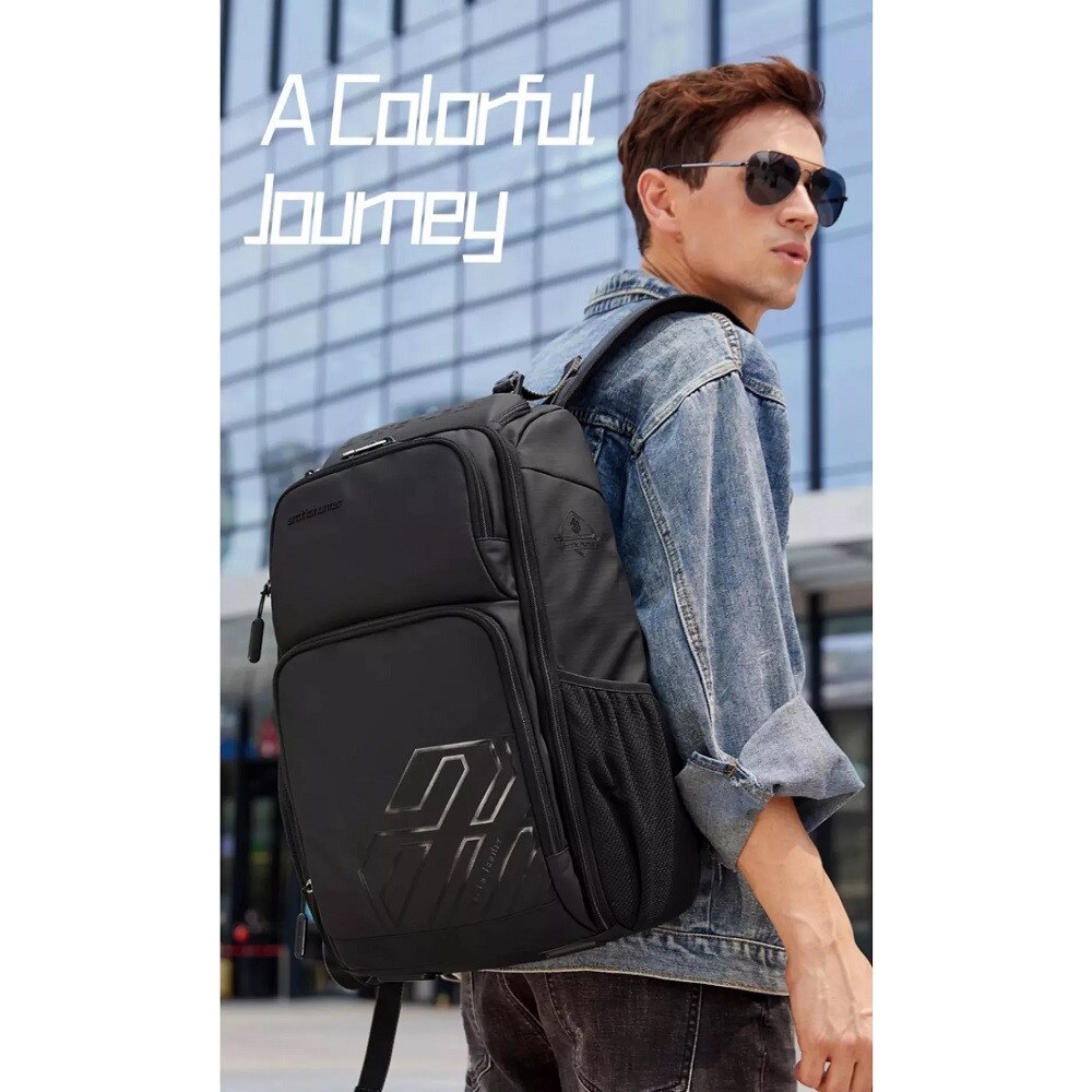 Rucsac laptop City Arctic Hunter, impermeabil, 15.6", negru, model AHB461