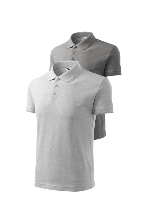 Set 2 tricouri polo pentru barbati, Malfini, mix 68, Gri deschis/Gri inchis